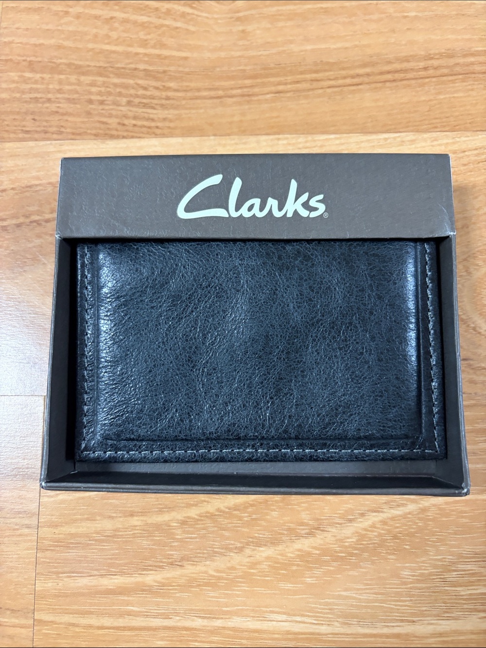 Clarks Black Leather Card Holder Wallet